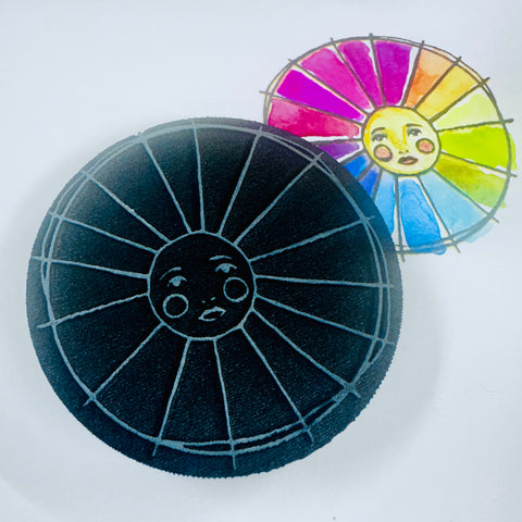 March 2025 Color Wheel Sun ArtFoamie by Kae Pea