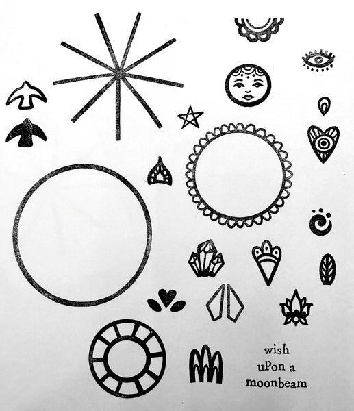 Moondala Clear Stamp Set of 22