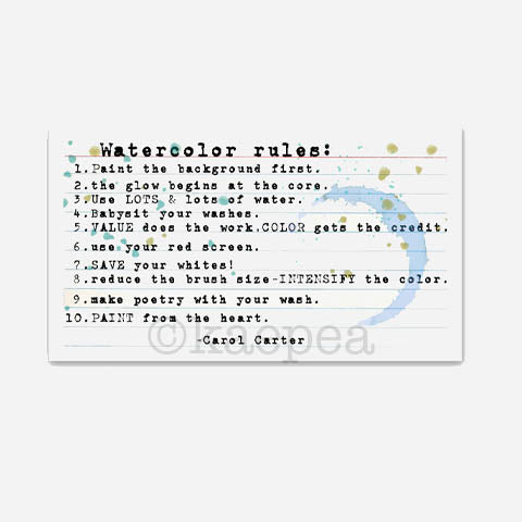 Watercolor Rules Sticker