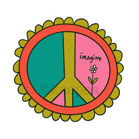 Imagine Peace Sticker