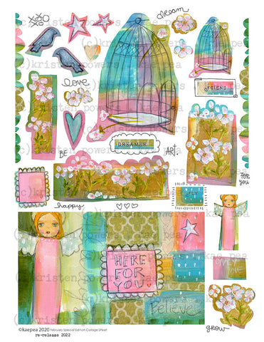 Spring Dreams | Print, Collage & Create Paper by Kae Pea