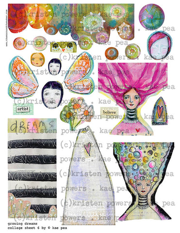 Grow Dreams *Digital Download* | Print, Collage & Create Paper by Kae Pea