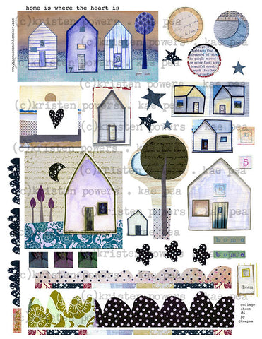 Humble Home | Print, Collage & Create Paper by Kae Pea