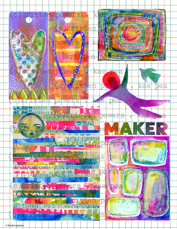 Jump for Joy *Digital Download* | Print, Collage & Create Paper by Kae Pea