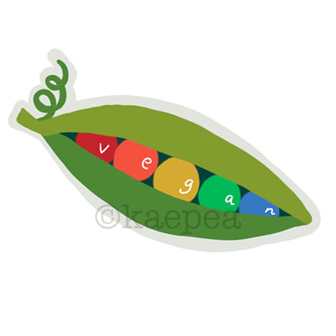 Vegan Peas Sticker