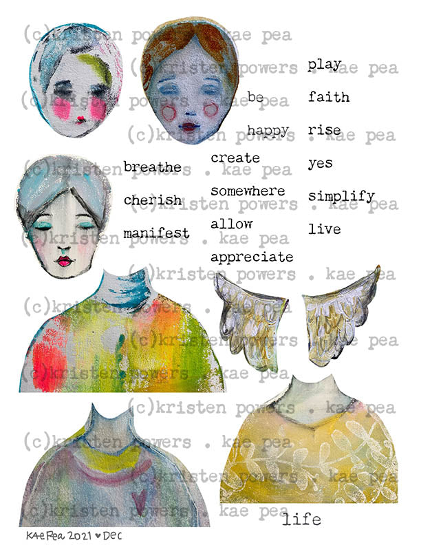 Angel Maker | Print, Collage & Create Paper by Kae Pea