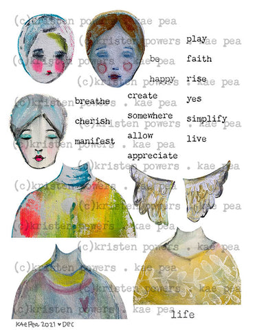 Angel Maker *Digital Download* | Print, Collage & Create Paper by Kae Pea