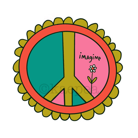 Imagine Peace Sticker
