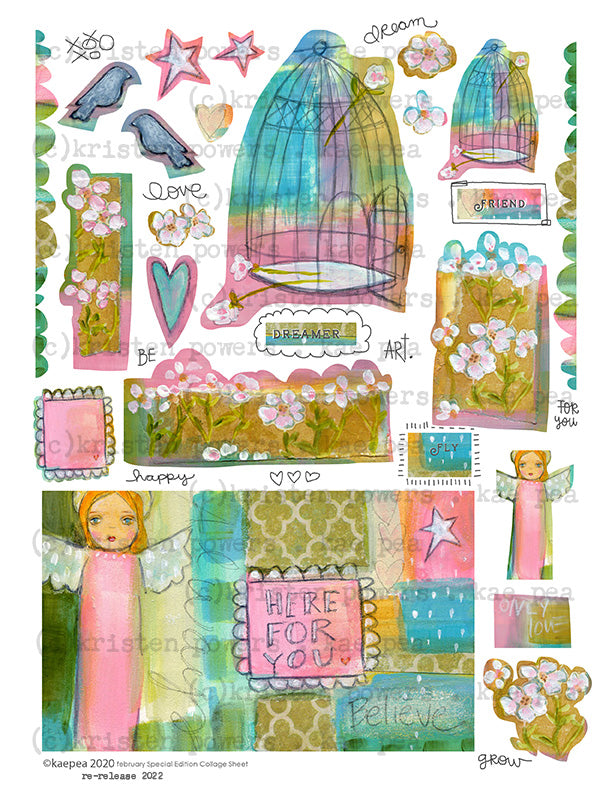 Spring Dream *Digital Download* | Print, Collage & Create Paper by Kae Pea