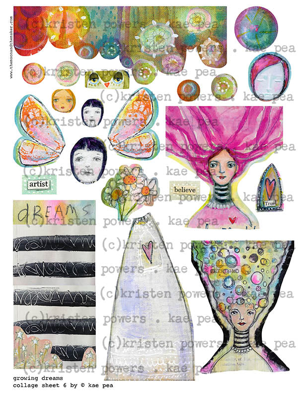Grow Dreams | Print, Collage & Create Paper by Kae Pea
